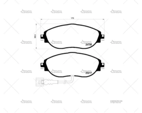 PASTILLA TAROX.114 VW GOLF MK7 R DEL. TAROX