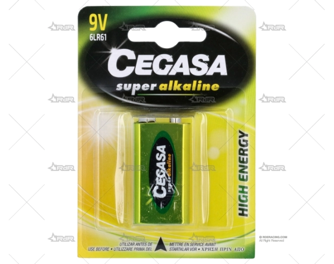 BATERIA PILA F22    9,0v/1Ud. CEGASA