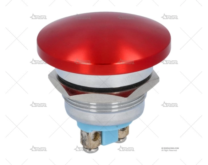 PULSADOR ROJO TIPO SETA ØAGUJERO 19mm (N BRAND R