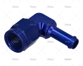 RACORD HEMBRA 90º 9/16x18 - 8mm AZUL