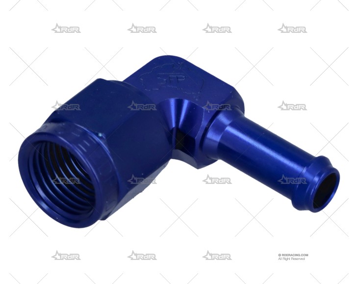 RACORD HEMBRA 90º 9/16x18 - 8mm AZUL
