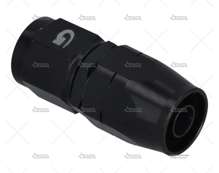 RACORD HEMBRA RECTO ALU. DASH 6 NEGRO BRAND R