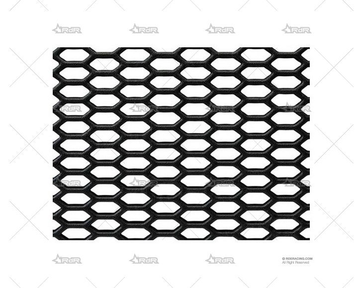 REJILLA PLASTICO ABS (120x40mm) NEGRA BRAND R