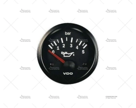 RELOJ PRESIÓN ACEITE VDO 0-5Br COLOR NEG VDO