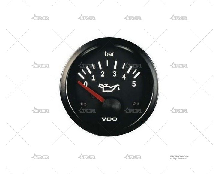 MANOMETRO PRESIÓN ACEITE VDO 0-5Br NEGRO VDO