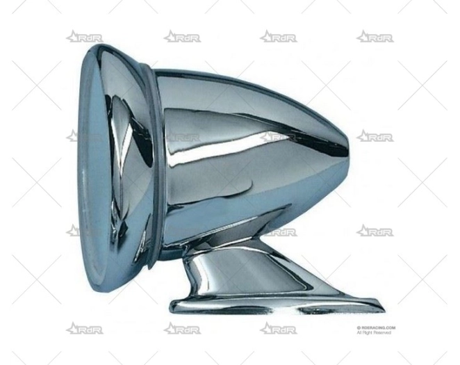 RETROVISOR TORPEDO RACING CROMADO RECTO BRAND R