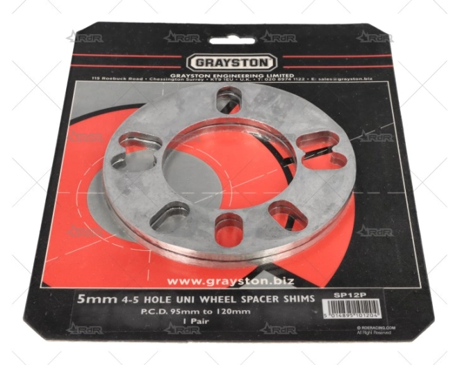 SEPARADOR RUEDA  5MM UNIVERSAL 4/5 GRAYSTON