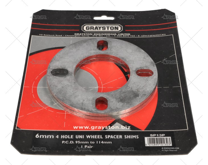 SEPARADOR RUEDA  6MM UNIVERSAL 4 GRAYSTON