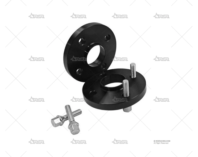 SEPARADOR RUEDA 20mm DOBLE CENT. NEGRO XTREM