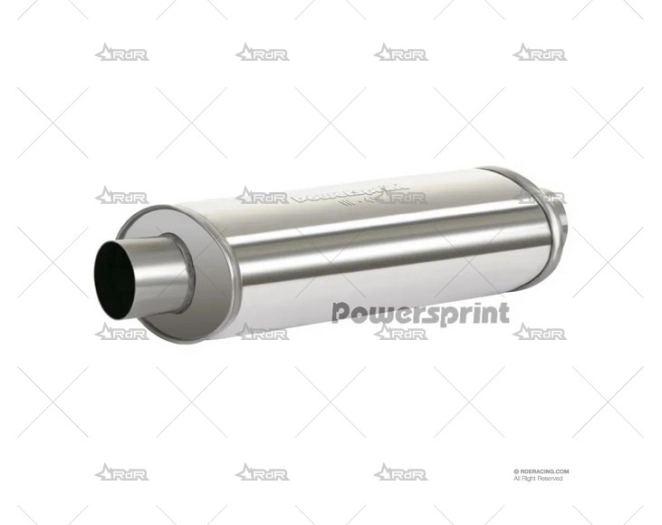 SILENCIADOR SIMPLE OVAL 63.5/570mm INOX POWERSPRINT