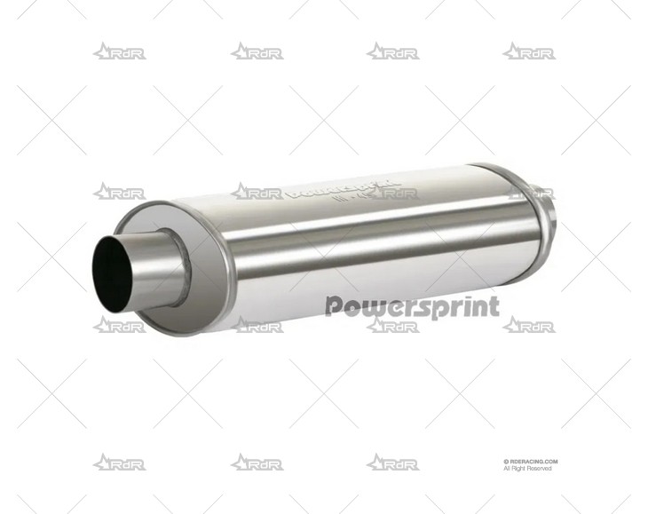 SILENCIADOR SIMPLE OVAL 63.5/570mm INOX POWERSPRINT