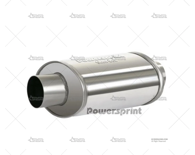 SILENCIADOR SIMPLE OVAL D55/370mm INOX POWERSPRINT