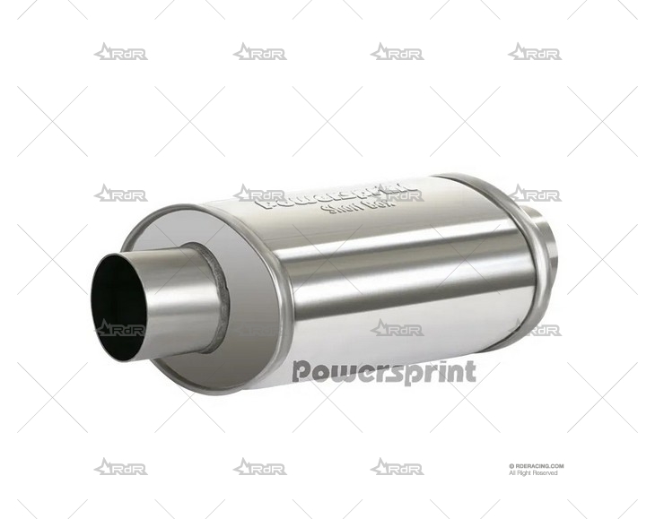 SILENCIADOR SIMPLE OVAL D55/370mm INOX POWERSPRINT