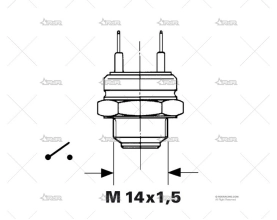 TERMOCONTACTO VENT. 87º-82º M14X150 SPAL