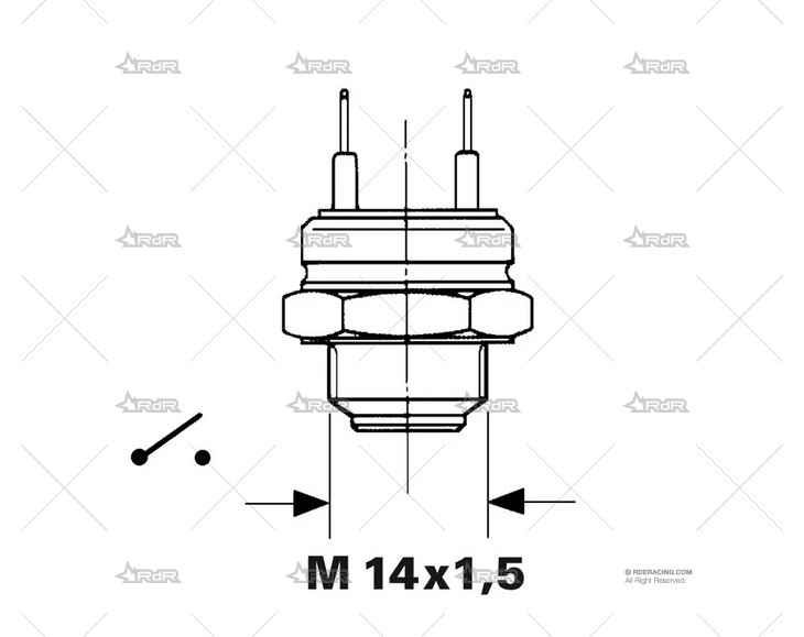 TERMOCONTACTO VENT. 97º-90º M14X150 SPAL