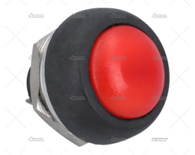 BOTON PULSADOR ESTANCO ROJO 12mm  2PIN RRS