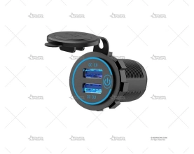 TOMA USB EMPOTRABLE TACTIL 2 TOMAS 3.0Ah BRAND R