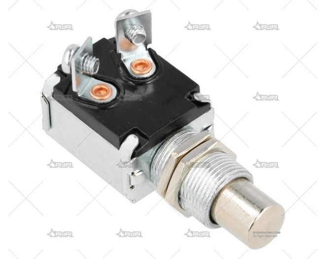 BOTON PULSADOR METAL. 6-12V 25A CROM. QSP