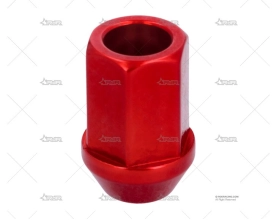TUERCA RUEDA ABIERTA 12X125 ALUM ROJO GRAYSTON
