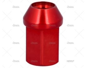 TUERCA RUEDA ABIERTA 12X150 ALUM ROJO GRAYSTON