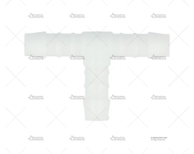 UNION TUBOS "T" PLASTICO  8mm (BLANCO) QSP