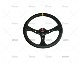 VOLANTE BTR 350mm 90mm NEGRO/PIEL BTR