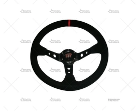 VOLANTE 350mm 90mm NEGRO-ROJO/ANTE BTR