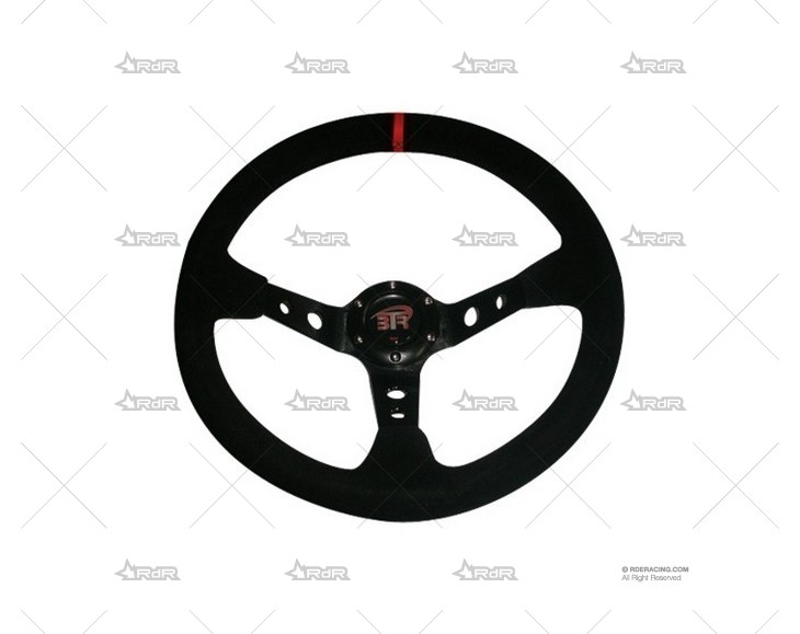 VOLANTE 350mm 90mm NEGRO-ROJO/ANTE BTR