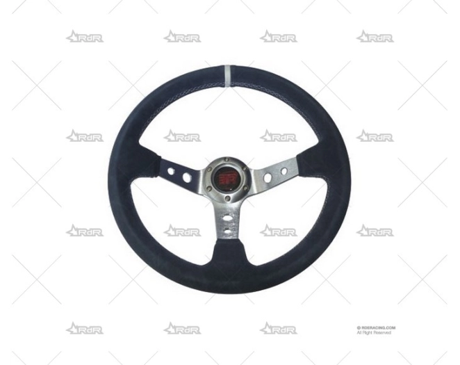 VOLANTE BTR 350mm 90mm PLATA/ANTE GRIS BTR