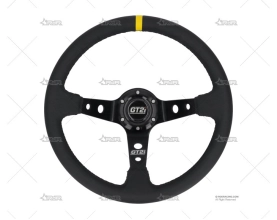 VOLANTE 350mm 90mm CEVENNES NEGRO/PIEL