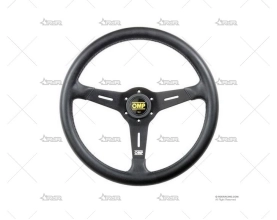 VOLANTE 380mm PLANO SAND NEGRO/PIEL OMP