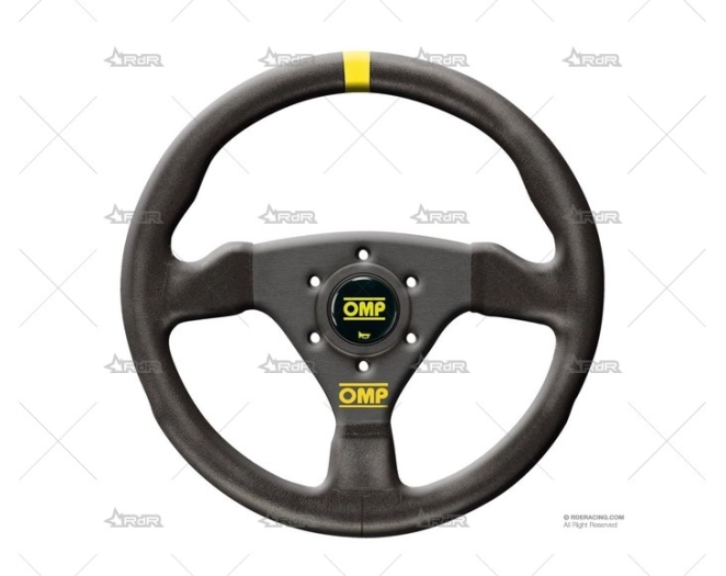VOLANTE OMP TRECENTO 300mm PIEL NEGRO OMP