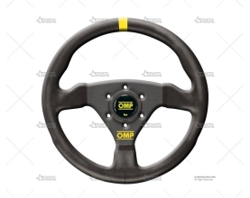 VOLANTE 300mm PLANO TRECENTO NEGRO/PIEL OMP