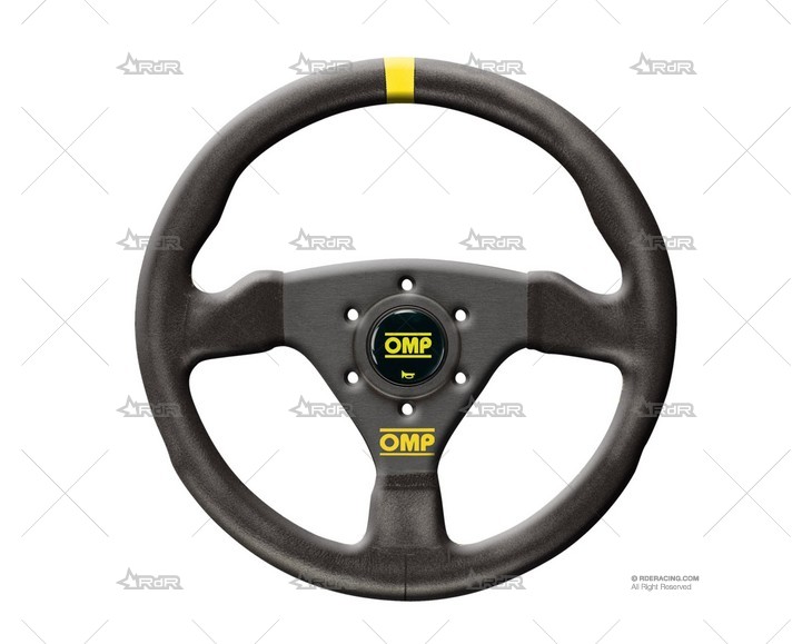 VOLANTE OMP TRECENTO 300mm PIEL NEGRO OMP