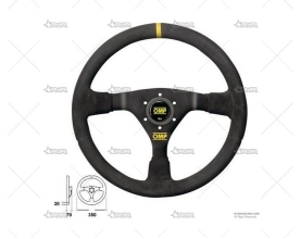 VOLANTE 350mm 75mm WRC NEGRO/ANTE OMP