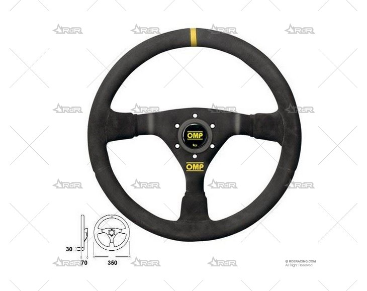 VOLANTE OMP WRC 350mm NEGRO/ANTE OMP