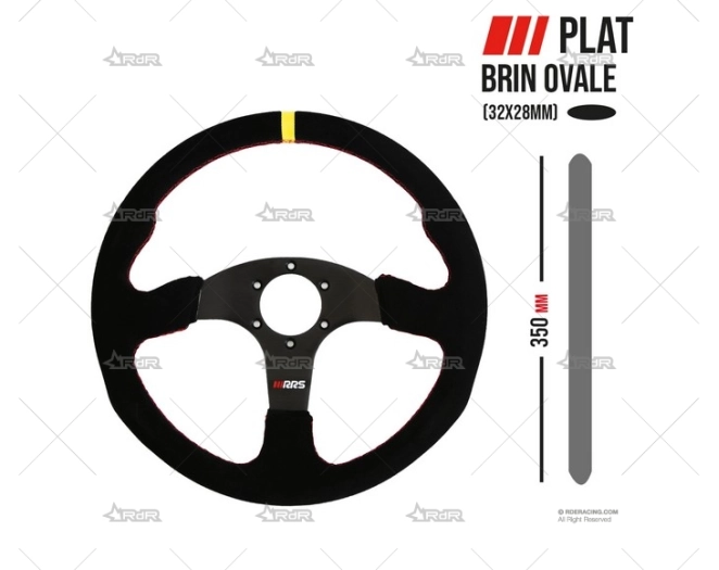 VOLANTE RRS APEX PLANO 350 NEGRO/ANTE RRS