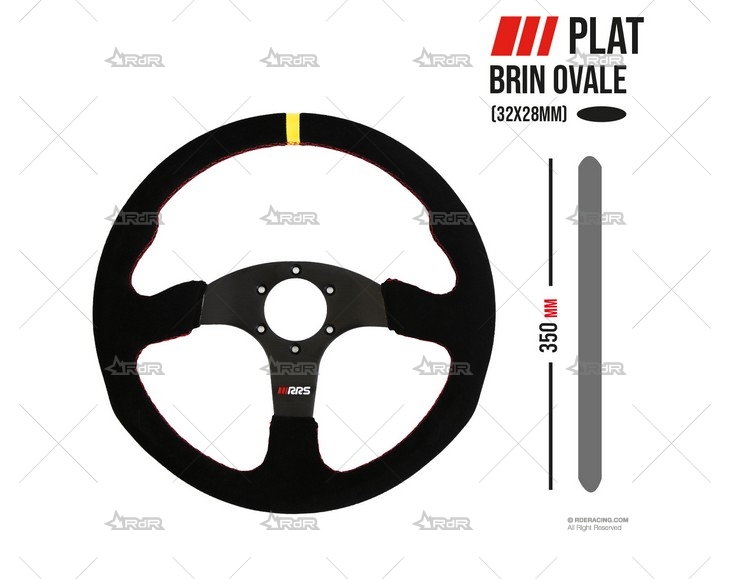 VOLANTE RRS APEX PLANO 350 NEGRO/ANTE RRS
