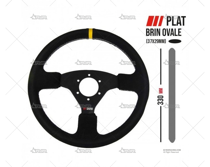 VOLANTE RRS TRAJECT PLANO 330 NEGRO/ANTE RRS