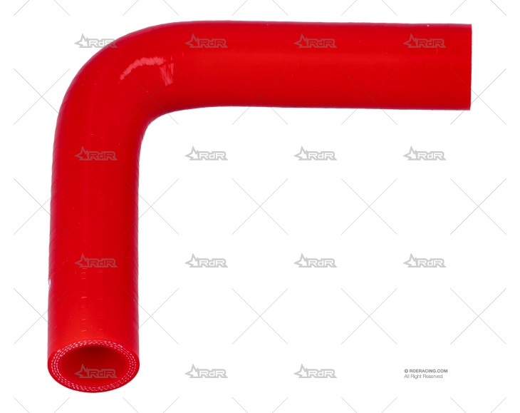 CODO SILICONA 90º 19mm ROJO XTREM