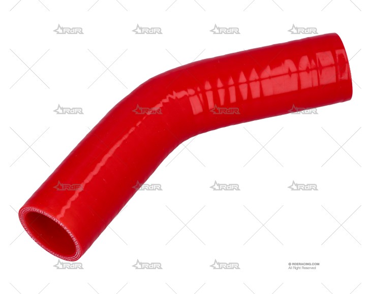 CODO SILICONA 90º 34mm ROJO XTREM