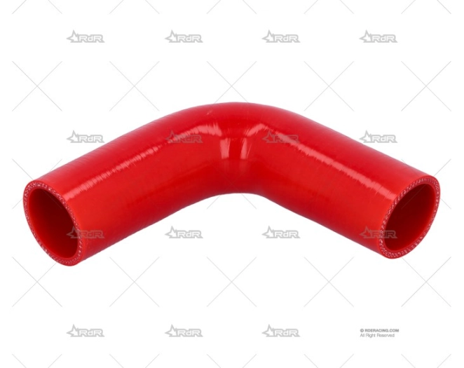 CODO SILICONA 90º 40mm ROJO XTREM