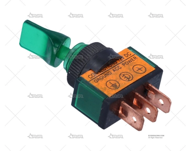 INTERRUPTOR LUMINOSO VERDE GRAYSTON