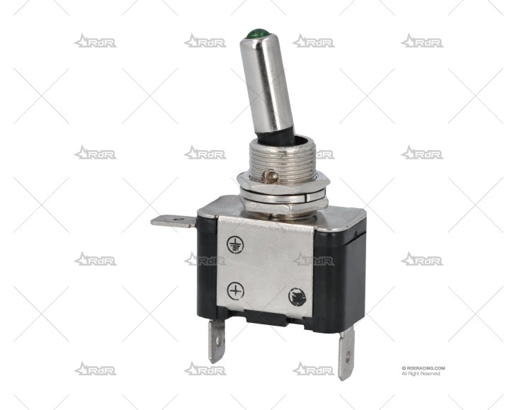INTERRUPTOR PALANCA ON/OFF LED VERDE 25A GRAYSTON