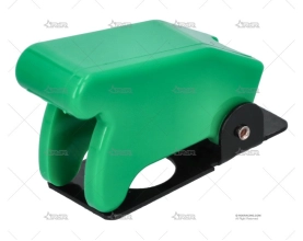TAPA INTERRUPTOR TIPO AVIACION VERDE RRS