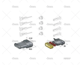 CONECTORES ESTANCOS 4 VIAS GRAYSTON