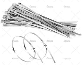 PACK 10 BRIDAS METÁLICAS INOX PLATA BRAND R