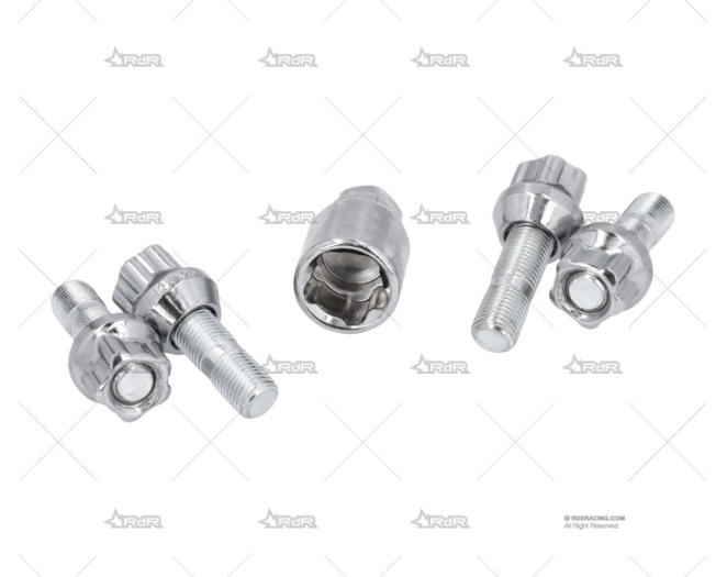 JUEGO DE TUERCAS ANTIROBO 12X125 60º (4) BRAND R