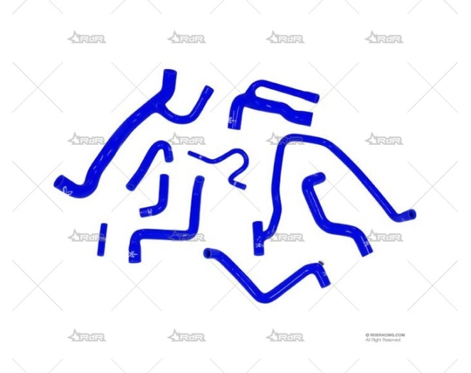 KIT MANGUITOS REFRIG. AUDI S2 AZUL XTREM