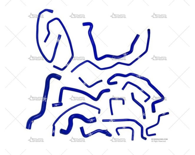 KIT MANGUITOS SILIC. R-5 GT-T PH.2 AZUL XTREM